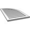 Ekena Millwork Quarter Round Top Right Surface Mount PVC Gable Vent w/ 2"W x 2"P Brickmould Sill Frame, 20"W x 34"H GVPQR20X3403SF - alternate 3